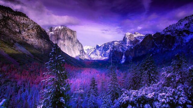 Yosemite National Park, California in winter